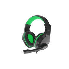 Natec Genesis Argon 100 mikrofonos fejhallgató fekete-zöld (NSG-1435) (NSG-1435)