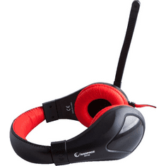 Rampage SN-R2 mikrofonos fejhallgató fekete-piros (14257) (14257)