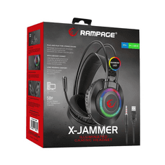 Rampage RM-K27 X-JAMMER mikrofonos fejhallgató (34516) (rampage34516)