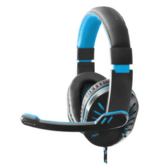 Esperanza EGH330B CROW Gamer mikrofonos fejhallgató fekete-kék (EGH330B)