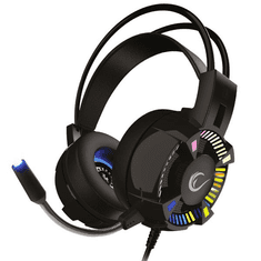 Rampage STYLES RGB mikrofonos fejhallgató fekete (31115) (rampage31115)