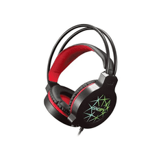 Rampage Snopy SN-GX7 CRAZY mikrofonos fejhallgató fekete-piros (31380) (rampage31380)