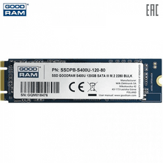 GoodRam SSD M.2 SATA 2280 120GB, S400U (SSDPR-S400U-120-80)