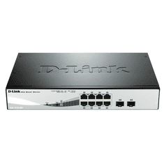 D-LINK D-LINK Switch 8x1000Mbps(8xPOE) + 2xGigabit SFP Menedzselhető Rackes, DGS-1210-08P (DGS-1210-08P)