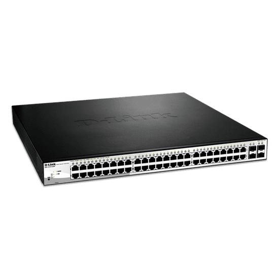 D-LINK D-LINK Switch 48x1000Mbps (48xPOE) + 4xGigabit kombó SFP Menedzselhető Rackes, DGS-1210-52MP (DGS-1210-52MP)