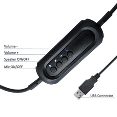 Ewent EW3565 fejhallgató és headset Vezetékes Fejpánt Hívás/zene USB A típus Fekete, Fehér (EW3565)