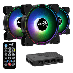 Aerocool Saturn 12F ARGB Pro RGB LED 12cm 3db-os + vezérlő (ACF3-ST10247.01)