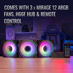 Aerocool Mirage 12 ARGB Pro RGB LED 12cm 3db-os + Vezérlő (ACF3-MR10227 .11)
