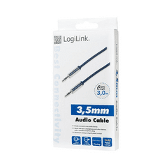 LogiLink 3.5mm Stereo apa/apa audio kábel 3m kék (CA10300) (CA10300)