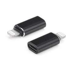TokShop Adapter, Lightning - USB Type-C átalakító, fekete (RRPT-4699)
