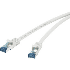 Renkforce RJ45-ös patch kábel, hálózati LAN kábel, tűzálló, CAT 6A S/FTP [1x RJ45 dugó - 1x RJ45 dugó] 0,25 m szürke, (RF-4145277)