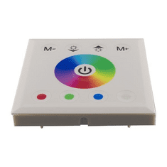 Optonica LED dimmer fali fehér üvegpanel RGB szalaghoz érintő vezérléssel (AC6319) (AC6319)