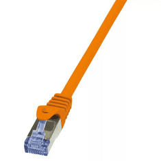 LogiLink 10G S/FTP PIMF PrimeLine patch kábel CAT6A 0,50m narancssárga (CQ3028S) (CQ3028S)