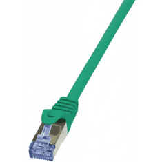 LogiLink 10G S/FTP PIMF PrimeLine patch kábel CAT6A 0,25m zöld (CQ3015S) (CQ3015S)