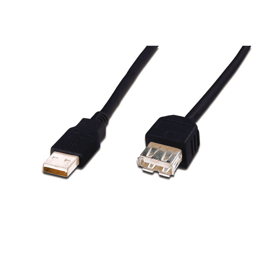 Assmann USB 2.0 hosszabbító kábel 1.8m fekete (AK-300202-018-S) (AK-300202-018-S)