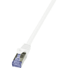 LogiLink RJ45-ös patch kábel, hálózati LAN kábel CAT 7 S/FTP [1x RJ45 dugó - 1x RJ45 dugó] fehér 0,25m CQ4011S (CQ4011S)