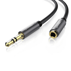 Ugreen 10594 audio kábel 2 M 3.5mm Fekete (UG10594)