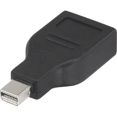 Renkforce DisplayPort átalakító adapter, 1x mini DisplayPort dugó - 1x DisplayPort aljzat, aranyozott, fekete, (RF-4174572)
