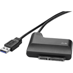 Renkforce Merevlemez átalakító, 1x USB 3.0 dugó A - 1x SATA kombi dugó, 7+15 pólus, 0,3 m, fekete, (RF-4472916)