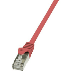 LogiLink RJ45 Hálózati csatlakozókábel, CAT 5e F/UTP [1x RJ45 dugó - 1x RJ45 dugó] 3 m, piros (CP1064S)