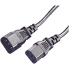 3 pólusú hálózati tápkábel toldó, hosszabbítókábel [C14 dugó - C13 aljzat] 1.8 m fekete színű 972377 (301152 BULK)