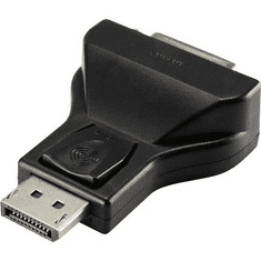Renkforce DisplayPort - DVI átalakító adapter, 1x DisplayPort dugó - 1x DVI aljzat 24+5 pól., fekete, (RF-4212237)