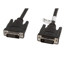 Lanberg DVI-D Dual Link összekötő kábel 1.8m fekete (CA-DVID-10CC-0018-BK) (CA-DVID-10CC-0018-BK)
