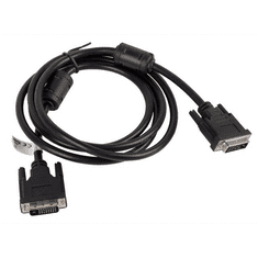 Lanberg DVI-D Dual Link összekötő kábel 1.8m fekete (CA-DVID-10CC-0018-BK) (CA-DVID-10CC-0018-BK)