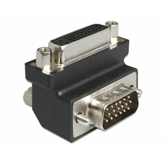 DELOCK 65425 DVI 24+5 pin female > VGA 15 pin male 90° hajlított adapter (65425)