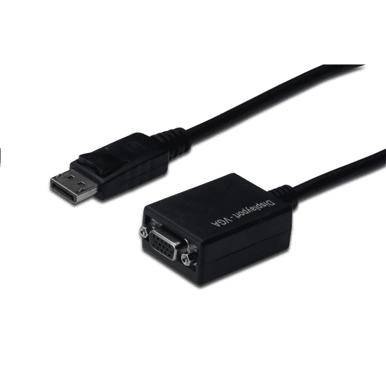 Assmann Display Port -> VGA átalakító fekete (AK-340403-001-S) (AK-340403-001-S)