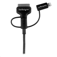 Startech StarTech.com USB -> Apple Dock / Lightning / Micro USB kábel fekete 1m (LTADUB1MB) (LTADUB1MB)