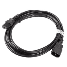 Lanberg hálózati kábel hosszabbító IEC 320 C13 --> C14 VDE 3m (CA-C13E-11CC-0030-BK) (CA-C13E-11CC-0030-BK)