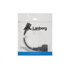 Lanberg hálózati kábel 20cm (CA-C14E-10CC-0018-BK) (CA-C14E-10CC-0018-BK)