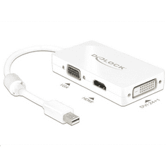 DELOCK 62630 mini DisplayPort apa -> VGA / HDMI / DVI adapter fehér (62630)