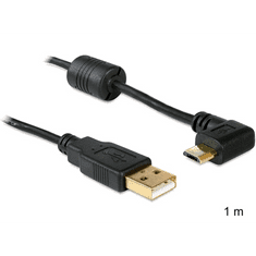 DELOCK USB-A apa > USB micro-B apa kábel 90°-ban forgatott bal/jobb (83147) (83147)