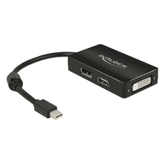 DELOCK 62623 mini DisplayPort apa -> DisplayPort / HDMI / DVI adapter fekete (62623)