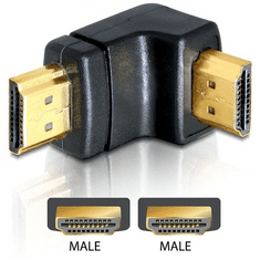 DELOCK DL65073 HDMI male -> HDMI male 90° lelelé elforgatott adapter (DL65073)