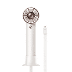 BASEUS Flyer Turbine hordozható kézi ventilátor + Lightning kábel fehér (ACFX010002) (ACFX010002)