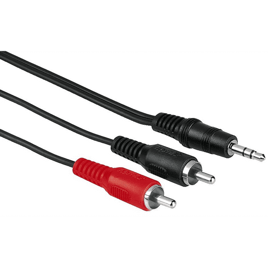 Hama RCA-3.5mm M/M 2m audio kábel 2 x RCA Fekete, Vörös (30455)