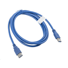 Lanberg USB 3.0 AM-AF hosszabbító kábel 1.8m, kék (CA-US3E-10CC-0018-B) (CA-US3E-10CC-0018-B)