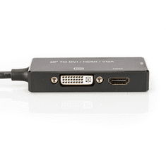 Digitus AK-340418-002-S DisplayPort -> DVI + HDMI + VGA adapter fekete (AK-340418-002-S)