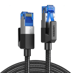 Ugreen NW153 Ethernet RJ45 fonott hálózati kábel, Cat.8, F / FTP, 3m, fekete (80432) (UG80432)