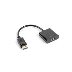 Lanberg DisplayPort --> HDMI kábel 10cm (AD-0009-BK) (AD-0009-BK)