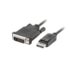 Lanberg DisplayPort --> DVI-D kábel 1m (CA-DPDV-10CU-0010-BK) (CA-DPDV-10CU-0010-BK)