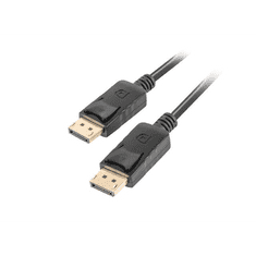 Lanberg DisplayPort kábel 1m fekete (CA-DPDP-10CC-0010-BK) (CA-DPDP-10CC-0010-BK)