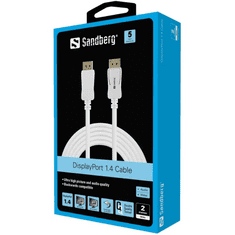 Sandberg Sandberg DisplayPort 1.4 kábel 8K60Hz, 2m fehér) (509-15)
