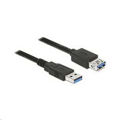 DELOCK 85057 USB 3.0 Type-A apa > USB 3.0 Type-A anya hosszabbító kábel, 3m, fekete (85057)