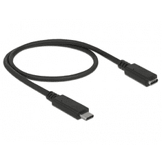 DELOCK USB 3.1 Gen1 Type-C hosszabbító kábel apa/anya 0,5m fekete (85532) (DE85532)