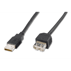 Assmann USB 2.0 hosszabbító kábel 3m fekete (AK-300200-030-S) (AK-300200-030-S)