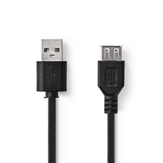 Nedis USB 2.0 hosszabbító kábel 2 m fekete (CCGT60010BK20) (CCGT60010BK20)